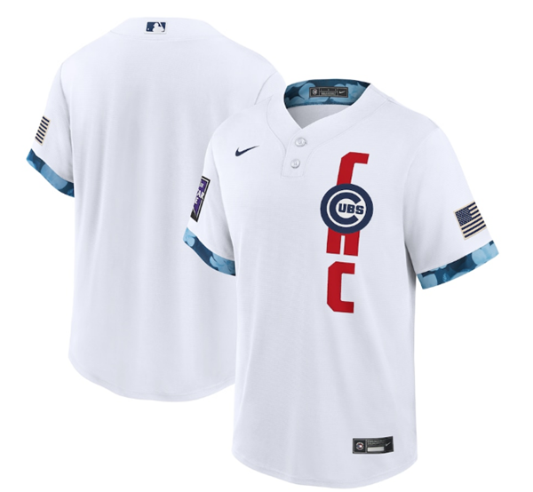 Men's Chicago Cubs Blank 2021 White All-Star Cool Base Stitched MLB Jersey Men's Chicago Cubs Blank 2021 White All-Star Cool Base Stitched MLB Jersey